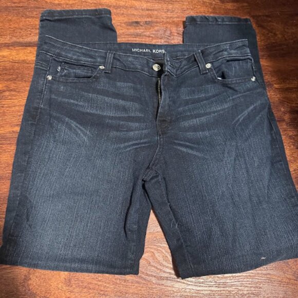 Michael Kors Straight Leg Dark Wash Jeans - Picture 3 of 4